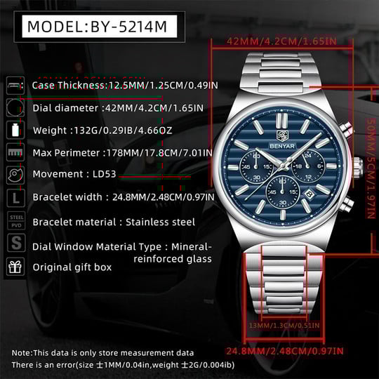 BENYAR 5214M Silver Color