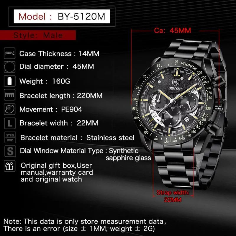 Benyar BY-5120 Chronograph Date Edition
