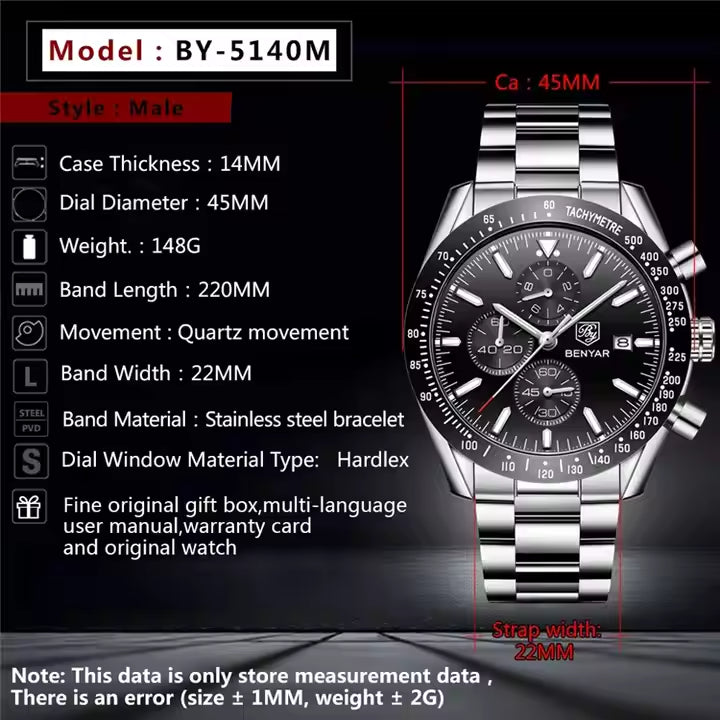 Benyar By-5140m Men Watch