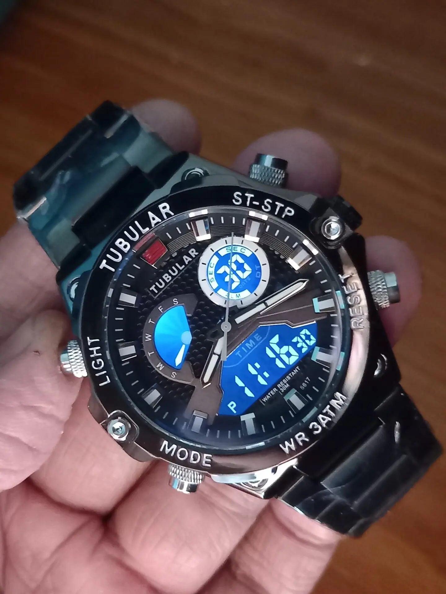 Tubular Digital and analog watch (DT-5617)