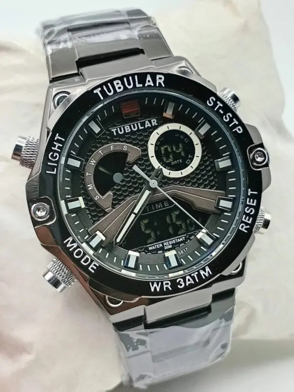 Tubular Digital and analog watch (DT-5617)